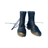 Maxbell 1:6 Scale Miniature Lace up Boot Low Heel Boots for 12'' Female Dolls Figure black
