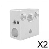 Maxbell 2xHeater Block Quality Professional Printer Accesoories for Hotend Ender5 CR10  Argent