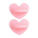 Maxbell 2 Pieces Shower Hair Catcher Collecting Tool Reusable Bathroom Bath Silicone Pink