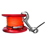 Maxbell Maxbell Scuba Diving Aluminum Alloy Finger Reel Spool 20m Line Bolt Snap Clip Red