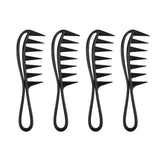 4pcs Men's Oily Hair Pick Comb Salon Dyeing Hairdressing Styling Wide Tooth