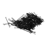Maxbell 100pcs Black Plated Flat Top Hair Bobby Pins 55mm