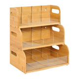 Maxbell Bamboo Tea Bag Organizer Practical Storage Holder for Cabinet Kitchen Office 3 Layer