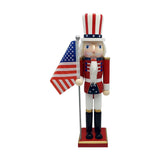 Maxbell Wood Nutcracker 38cm Party Favors Nutcracker Figure for Festival LL0093