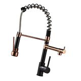 Maxbell Kitchen Faucet Supplies Classical Decor Mixer Tap for Home Farmhouse Laundry Black and Rose Gold