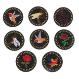 8Pcs Mixed Round Flower & Animals Embroidery Applique Patches for Clothes Sewing Crafting Decorating DIY - Aladdin Shoppers