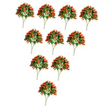 Maxbell 10 Pieces Miniature Trees Train Scenery DIY Crafts Railroad Artificial Trees 13cmx9.5cm