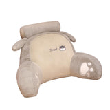 Maxbell Back Rest Pillow Breathable Cute Reading Pillow for Watching TV Gaming Couch Gray Dog Shape