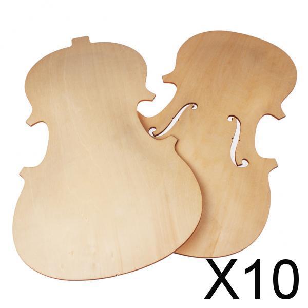 10x2 Pieces Violin Front Back Plate Solidwood Unfinished Violin DIY Parts Tools