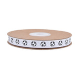 Soccer Ribbon 1cm Wide Soccer Pattern for Sewing Graduation Party Decoration White