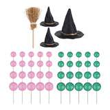 Maxbell 44Pcs Witch Hat Cake Topper with Balloon for Bridal Shower Weddings Birthday