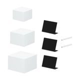 Maxbell 3Pcs Acrylic Display Risers 5 Sided Food Riser for Cake Collectibles Jewelry