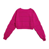 Maxbell Knit Pullover Jumper Tops Soft Knitted Short Pullover for Fall Winter Spring L