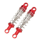 Maxbell 2 Pieces RC Car Shock Absorbers 1:12 Replace RC Shocks for D90 MN168 MN99sv2 Red