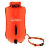 Maxbell High Visibility Inflatable Dry Bag Safety Swim Buoy Tow Float Fluo Orange - Aladdin Shoppers