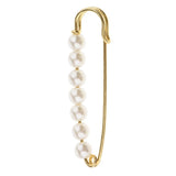 Maxbell 10 Pieces Luxury Imitation Pearls Safety Pin Brooch Pin Clip for Scarf Gown