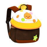 Maxbell Cute Mushroom Backpack for Kids Travel Bag Fashion Funny Schoolbag 3-6 Years Brown Chick S