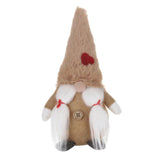 Maxbell 8''Handmade Christmas Gnome Decoration Santa Figurines Xmas Tree Decor Khaki