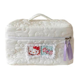 Maxbell Travel Makeup Bag Zipper Large Capacity Toiletry Bag for Friends Girls Women L White