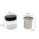 Maxbell 2xDiamond Washing Cup Sieve Jewelry Cleaning Jar for Beads Watch Parts Glasses
