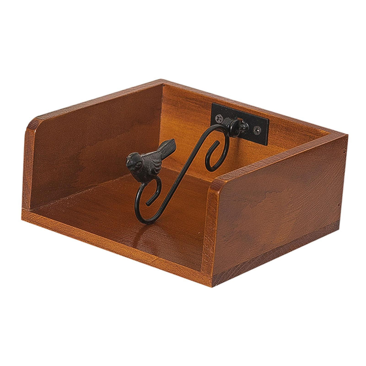 Maxbell Wooden Napkin Holder Notes Memos Retro Tissue Box for Home Restaurant Dining