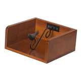 Maxbell Wooden Napkin Holder Notes Memos Retro Tissue Box for Home Restaurant Dining
