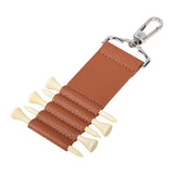 Maxbell Golf Tee Holder Women Men Stylish Golf Tee Carrier for Playing Golfing Belts Brown