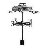 Maxbell Black Pickup Truck Weathervane Gift Truck Ornament for Fence Roof Mount Lawn
