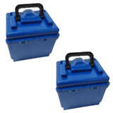2x Electric Bike Battery Box Portable Battery Container for Electric Bicycle blue