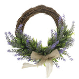 Maxbell Artificial Simulation Lavender Flower Wreath Rattan Garland Home Shop Wedding Decor 30cm/12 Inch - Aladdin Shoppers
