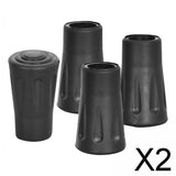 Maxbell 2x4x Walking Pole Tip Trekking Pole Tips Hiking Poles Rubber Tips for Camping