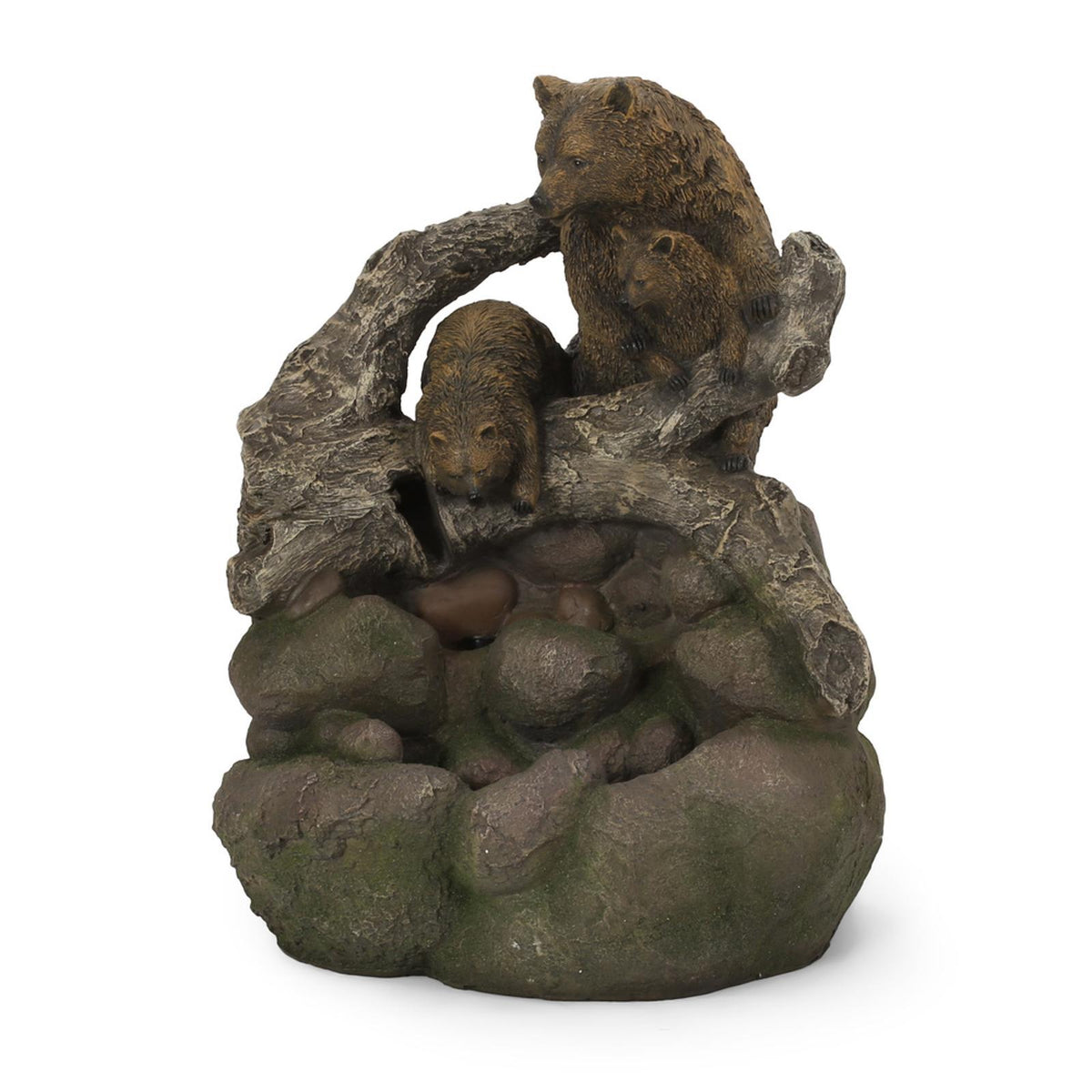24.75" High FOUNTAIN Weather Resistant Floor Fountain with Light,