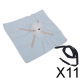 Maxbell 11xSaxophone Sax Cleaning Tool Pull Through Wiping Cloth Brush Blue