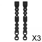 Maxbell 3x2Pcs System Malice Clips Strap Buckle Nylon Magazine Pouch Accessory black