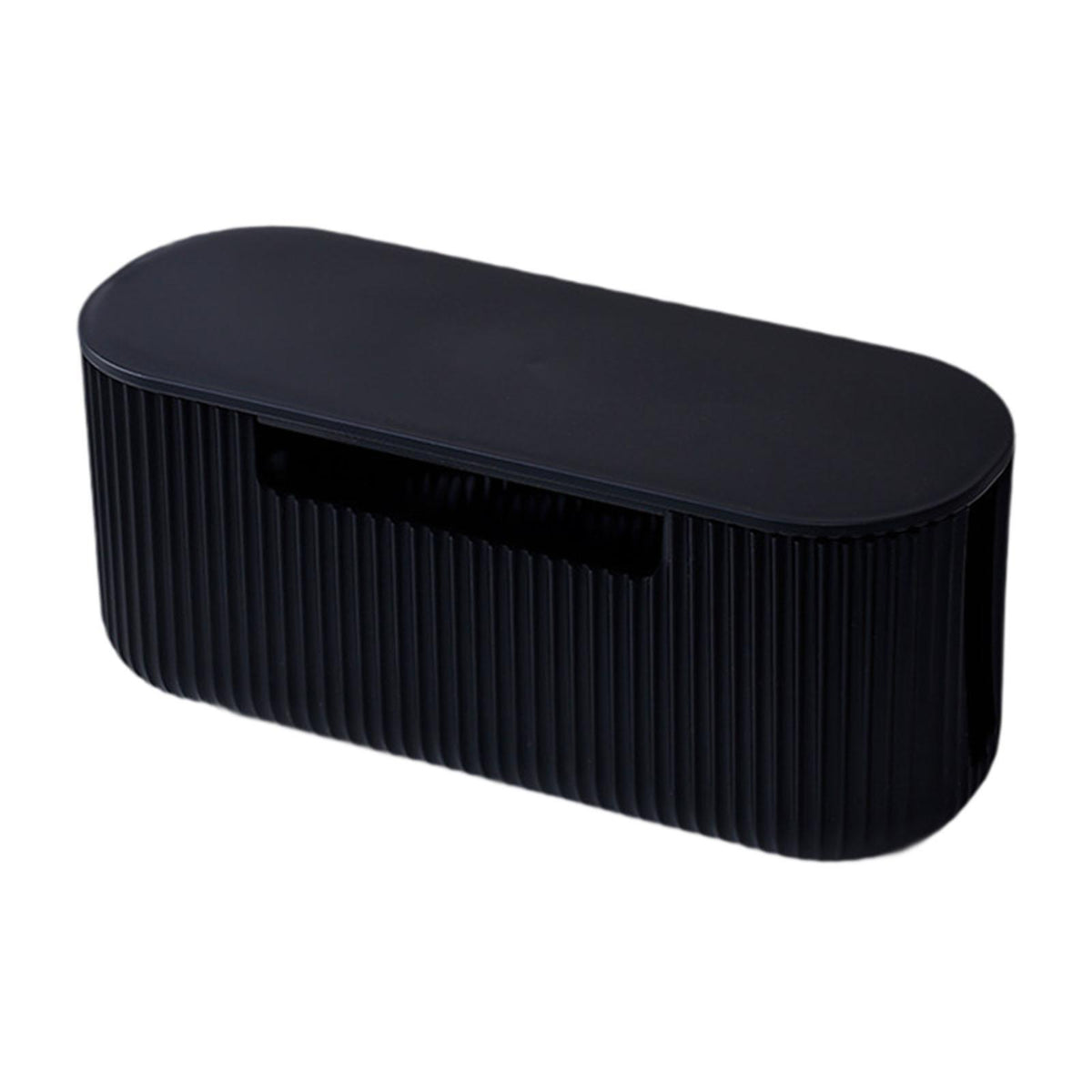 Maxbell Cable Management Box Wire Storage Cable Organizer for Cords Computer USB Hub Black