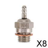 Maxbell 8xUniversal Steel 70117 Glow Plug Spark Plug for 1/10 HPI HSP RC Car Boat