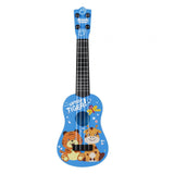 Maxbell Children Guitar Musical Toy Cartoon Animal Small Ukulele for Beginner Babies Blue