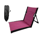 Maxbell Floor Chair with Back Support Camping Chair for Mountaineering Yard Concerts Pitaya Color39x40x38