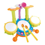 Kids Drum Set Developmental Musical Baby Toy for Children 6 12 18 Month Kids blue