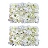 Maxbell 2pcs Artificial Rose Peony Lily Flower Wall Panels Wedding Venue Decor