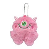 Maxbell Cute Plush Monster with Big Eyes Car Keyrings for Family Friends Boys Girls Pink