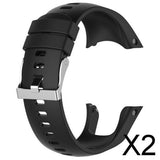 Maxbell 2xSilicone Watch Strap Watch Band Replace for Suunto Spartan Trainer Wrist HR