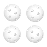 Maxbell Maxbell 4x Floorball Balls Hollow Unihockey Balls for Players Professionals Training White