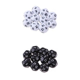 Maxbell 20pcs 16 Sided D16 14mm Acrylic Opaque Dices for Role Playing Game RPG Dice