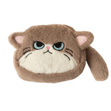 Maxbell Kawaii Cat Face Coin Purse Multipurpose Cartoon for Kids Boys Girls Children Apricot white