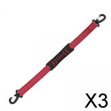 Maxbell 3xPortable Skating Shoes Carrier Strap with End Hooks Belt Ski Boot Strap Red