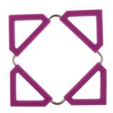 Maxbell 4xFoldable Hot Pan Pot Holder Stand Trivet Table Mat Pad Home Kitchen Purple