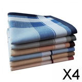 Maxbell 4x6Pcs Cotton Men's Handkerchiefs Pocket Square Hankies for Casual Formal Prom