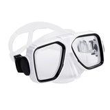 Maxbell Anti Fog Wide View Professional Diving Mask for Diving Swimming Water Sports white