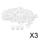 Maxbell 3x100 Disposable Eyelash Extension Tattoo Pigment Holder Rings Small